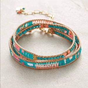 Anthropologie x Nakamol Beaded Wrap Bracelet